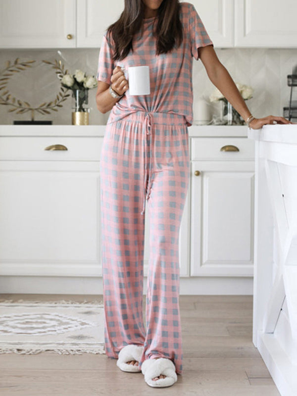 Women's Heart Print Two-piece Pajama Sets - Serenity Land fashion