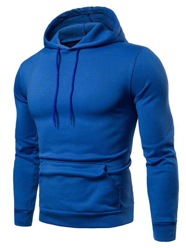 Solid Color Slim Fit Hoodie - Serenity Land fashion