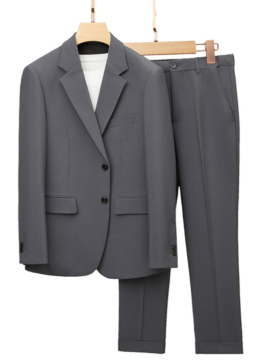 Slim Fit Business Two Piece Suit - Serenity Land fashion
