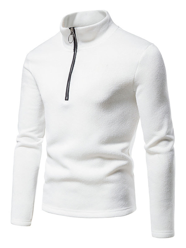 Solid color turtleneck long sleeve sweatshirt - Serenity Land fashion