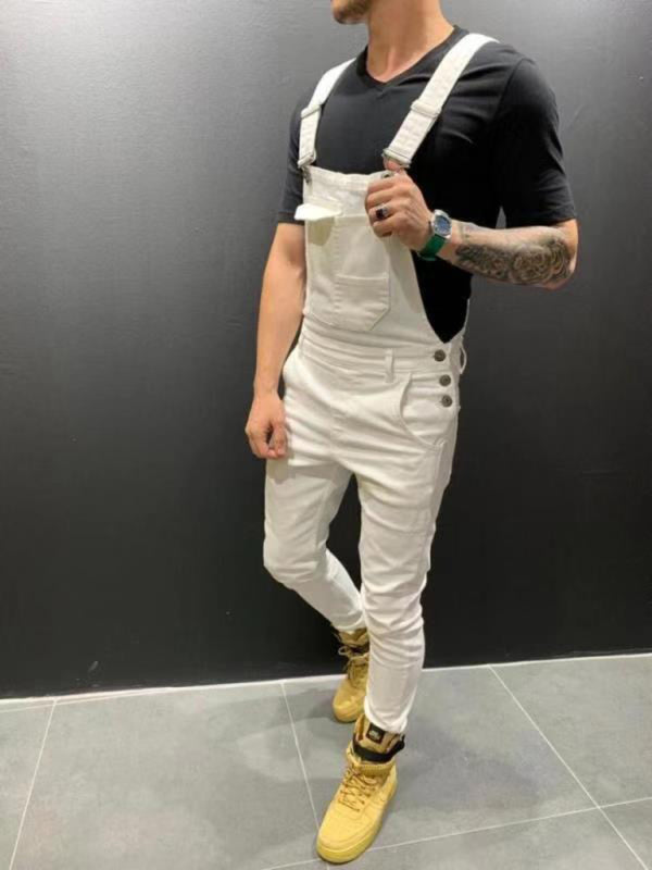 Garment Dyed Denim Carpenter Overalls - Serenity Land fashion
