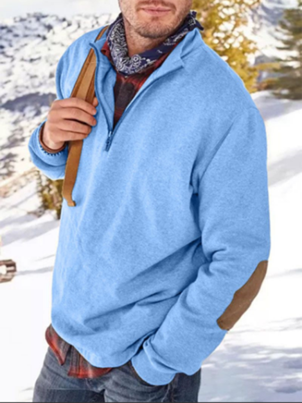 Casual Half Zipper Loose Pullover Sweatshirt - Serenity Land fashion