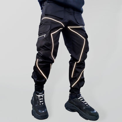 Multi-pocket Line Design Cargo Pants - Serenity Land fashion
