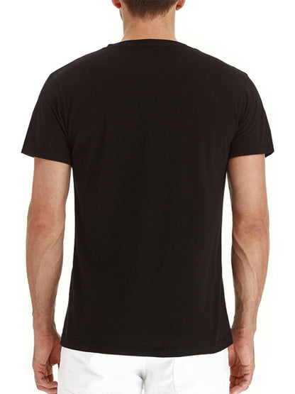 solid color casual short-sleeved T-shirt - Serenity Land fashion