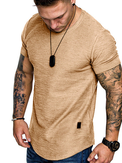 Short-sleeved bamboo cotton round neck T-shirt - Serenity Land fashion