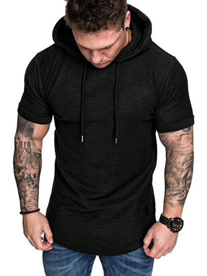 Short-sleeved T-shirt sports casual sweater men's hoodie - Serenity Land fashion