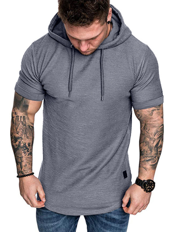 Short-sleeved T-shirt sports casual sweater men's hoodie - Serenity Land fashion