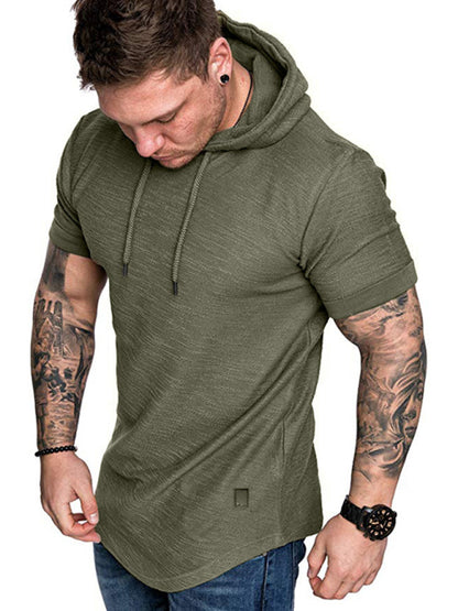 Short-sleeved T-shirt sports casual sweater men's hoodie - Serenity Land fashion