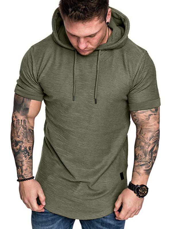 Short-sleeved T-shirt sports casual sweater men's hoodie - Serenity Land fashion