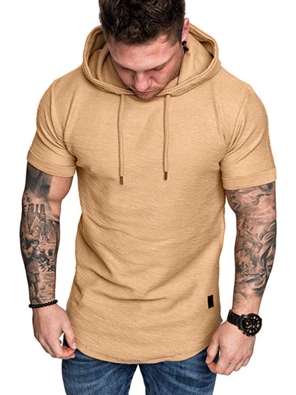 Short-sleeved T-shirt sports casual sweater men's hoodie - Serenity Land fashion