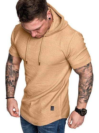 Short-sleeved T-shirt sports casual sweater men's hoodie - Serenity Land fashion