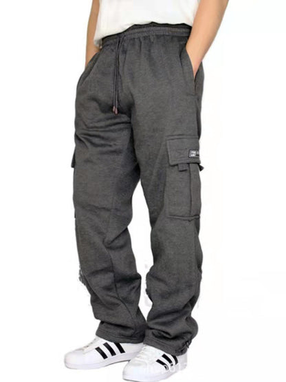 loose foot multi-pocket trousers - Serenity Land fashion