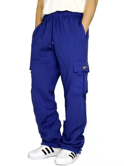 loose foot multi-pocket trousers - Serenity Land fashion