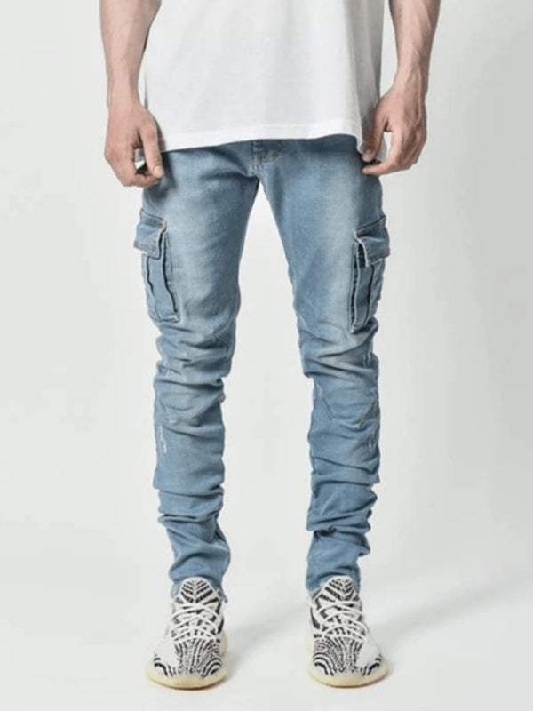 Side Pocket Skinny Jeans For Men - Serenity Land fashion