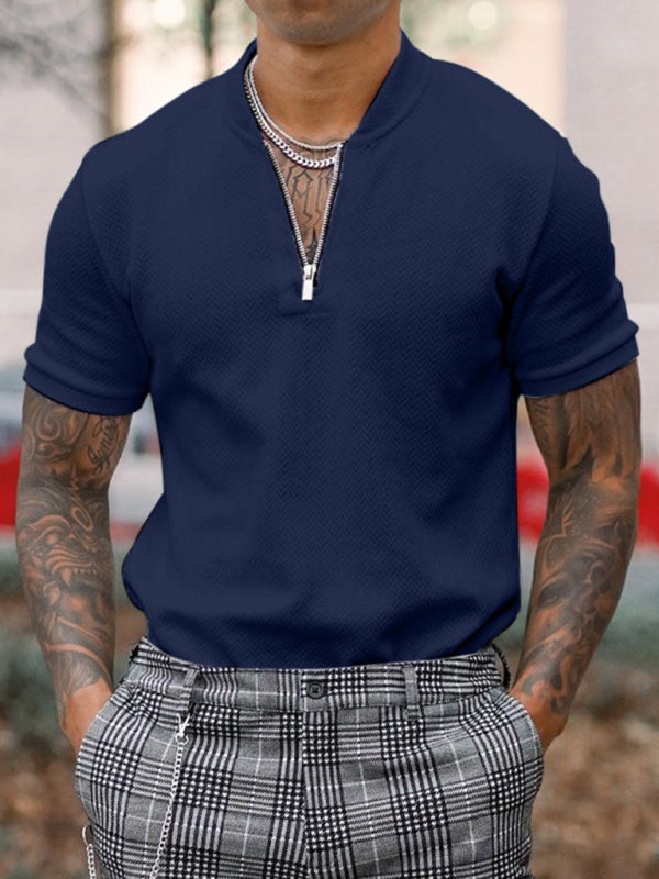 Solid Color Casual Short Sleeve T-shirt - Serenity Land fashion