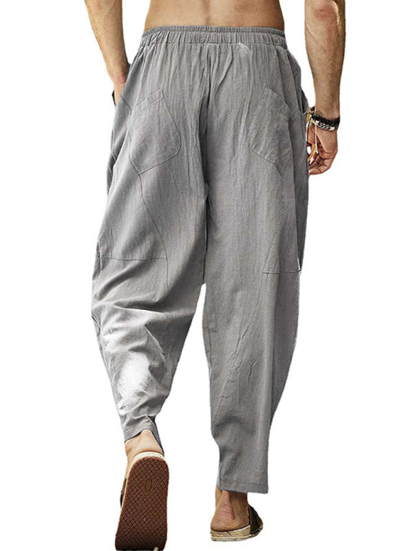 Casual loose cotton and linen trousers - Serenity Land fashion