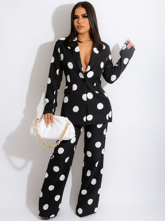 Women's polka dot suit - Serenity Land fashion