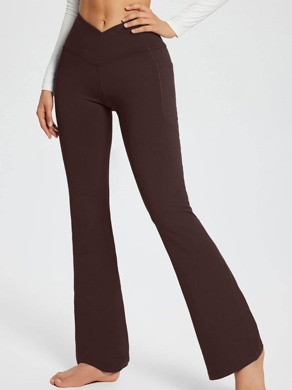 Women’s Solid Color Full Length Flare Leggings