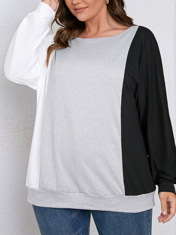 Color block crew neck T-shirt