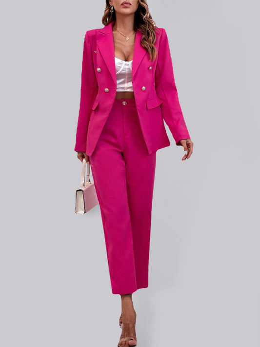 Rose Red Professiona Two-piece Suit - Serenity Land fashion