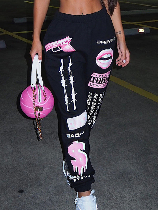 Elastic waist casual Joggers - Serenity Land fashion