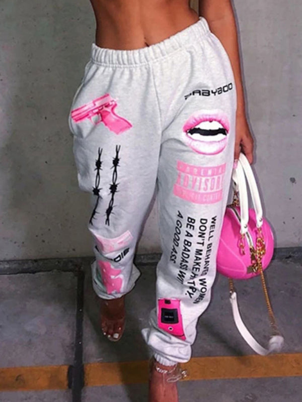 Elastic waist casual Joggers - Serenity Land fashion