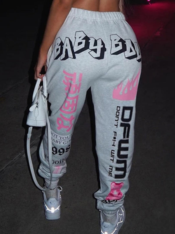 Elastic waist casual Joggers - Serenity Land fashion