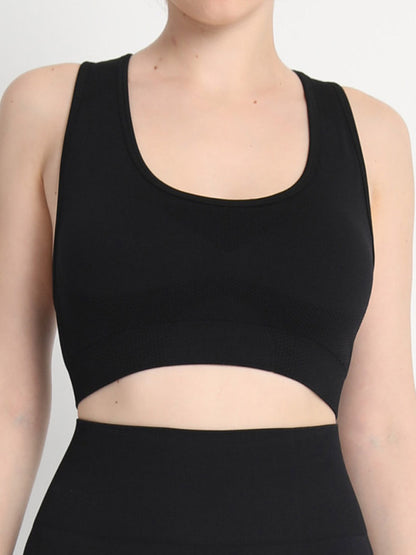 Two-piece Peach Hip Trousers & Racerback Bra Vest