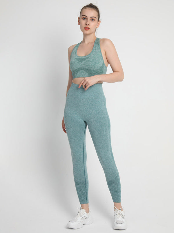 Two-piece Peach Hip Trousers & Racerback Bra Vest