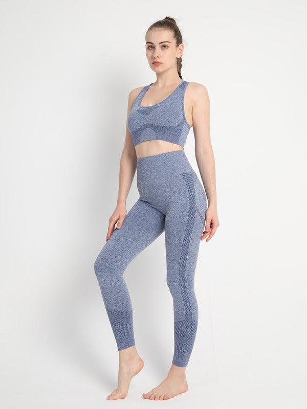 Two-piece Peach Hip Trousers & Racerback Bra Vest