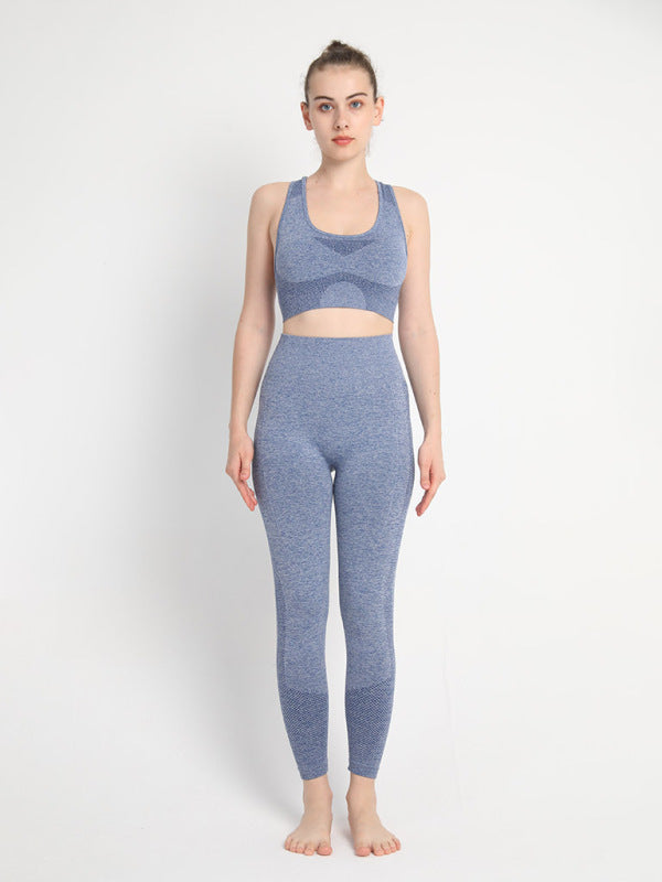 Two-piece Peach Hip Trousers & Racerback Bra Vest