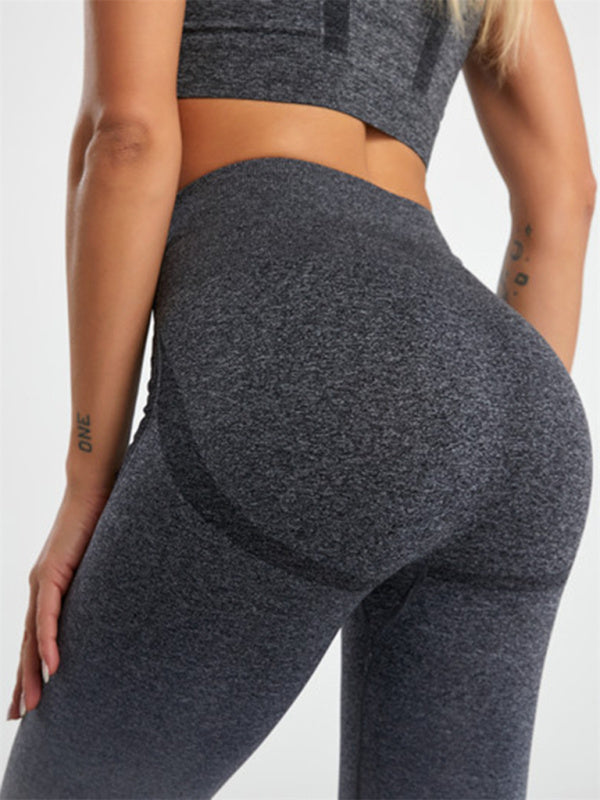 Gradient Hang Dye Seamless Two-Piece yoga set - Serenity Land fashion